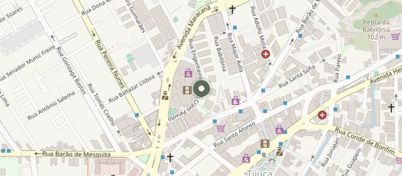 Mapa do consultório · Rua Eng. Enaldo Cravo Peixoto, 215, Tijuca